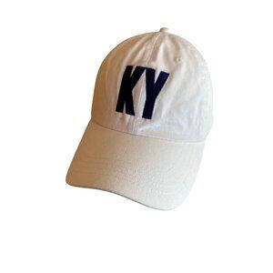 Paramounti White Cotton Adjustable Baseball Cap KY Logo Kentucky